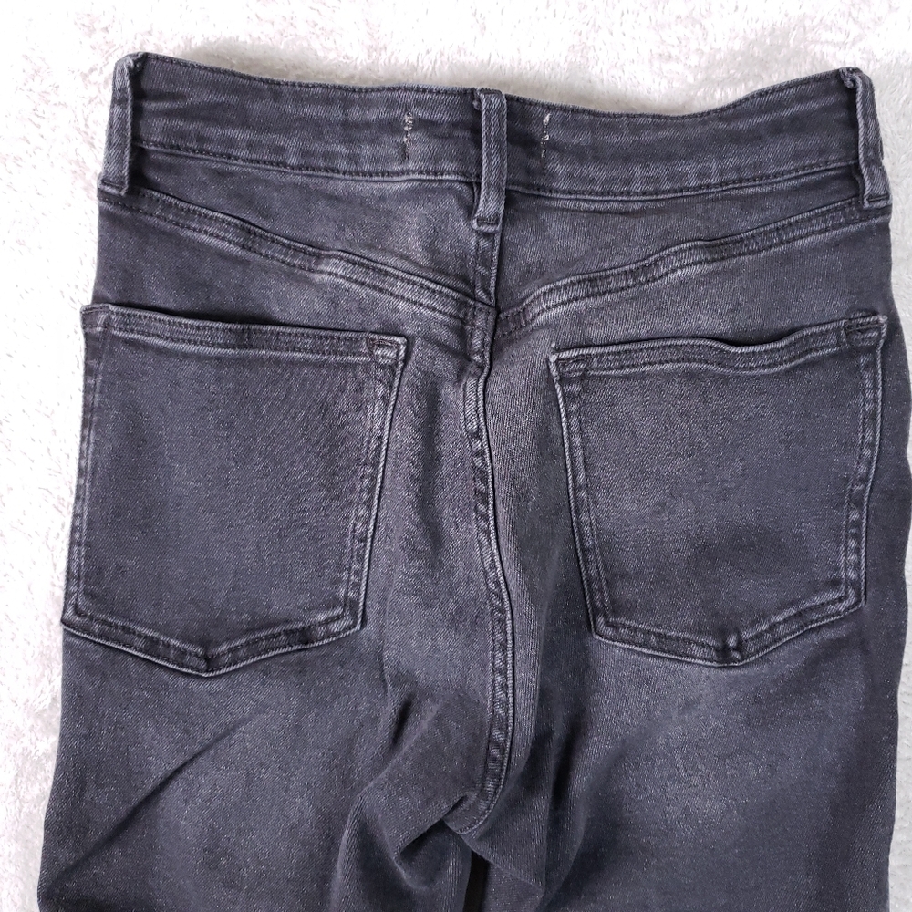 We The Free | Free People Skinny Denim Jeans Black Raw Hem Women 28